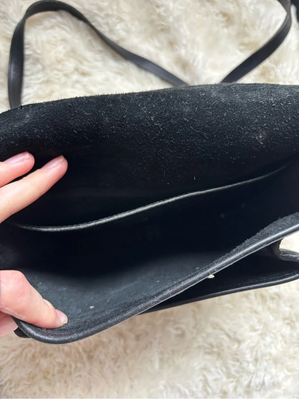 Kirkland Signature Black Leather Women's Satchel Crossbody